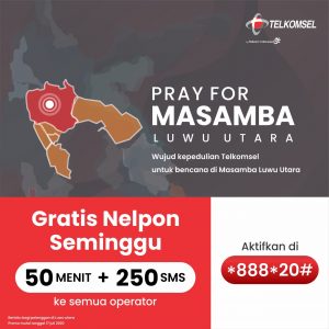Telkomsel Gratiskan Telpon & SMS Korban Banjir Masamba. Cek Caranya Disini !