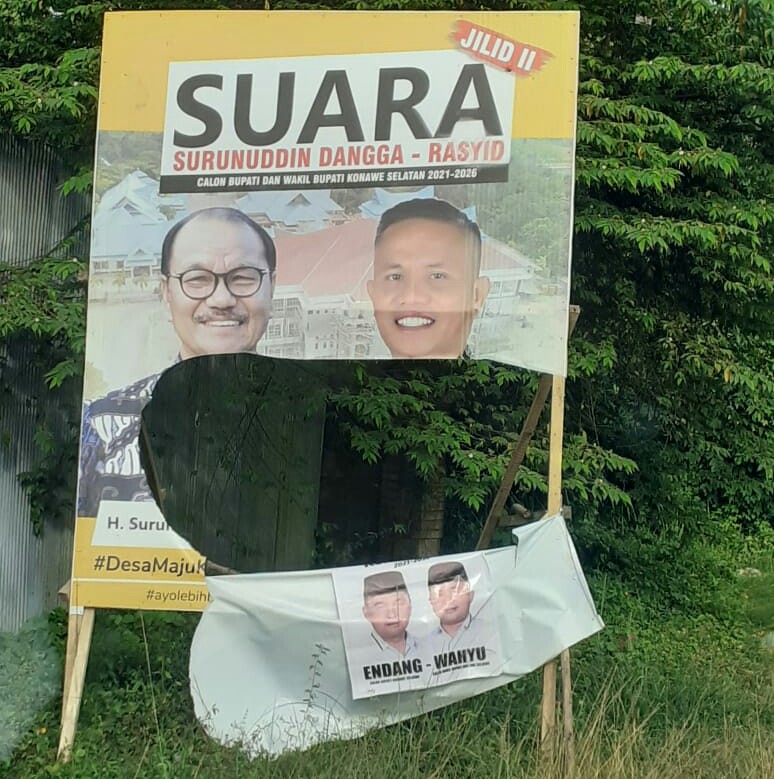 Baliho Suara Dirusak OTK, Rasyid Minta Pendukungnya Tak Membalas