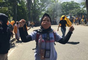 AJI & IJTI Ikut Demo Tolak UU Omnibus Law Cipta Kerja di Kendari