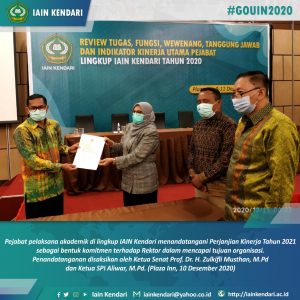 Sederet Pejabat IAIN Kendari ini Tandatangani Perjanjian Kinerja