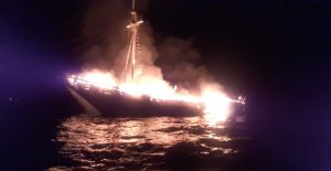 Potret Awak Kapal Pesiar Puti Raja yang Terbakar di Perairan Tobea, Ada Warga Amerika Serikat