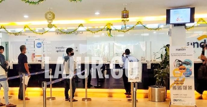 Penerapan Prokes Corona di Kantor Cabang Bank Mandiri Kendari