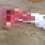 Ketgam : Karyawan Morosi yang tewas bersimbah darah usai diamuk pakai badik oleh bawahannya, Jumat (21/5/2021). Foto Tribunnews.com