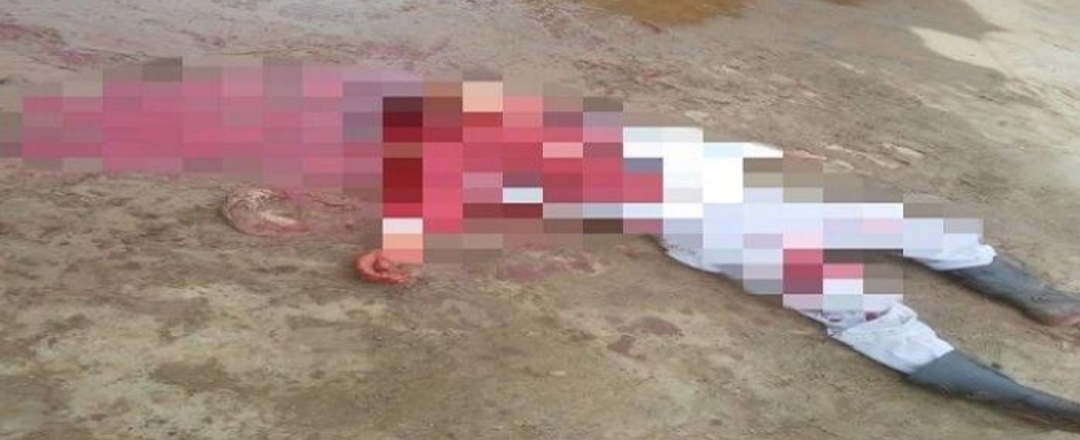 Ketgam : Karyawan Morosi yang tewas bersimbah darah usai diamuk pakai badik oleh bawahannya, Jumat (21/5/2021). Foto Tribunnews.com