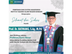 Wakil Rektor IAIN Kendari Raih Gelar Profesor Usia 47 Tahun