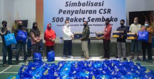Sambut HPN, Bank Sultra Guyur Sembako Warga Terdampak Corona