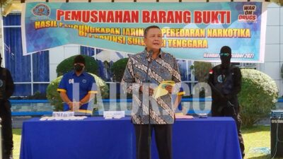BNNP Sultra Bakar 1,2 Kilogram Sabu, Pengedar dari Kolaka & Konawe