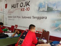 Donor Darah Satu Dekade OJK Sultra : Target Sumbang 100 Kantong Darah