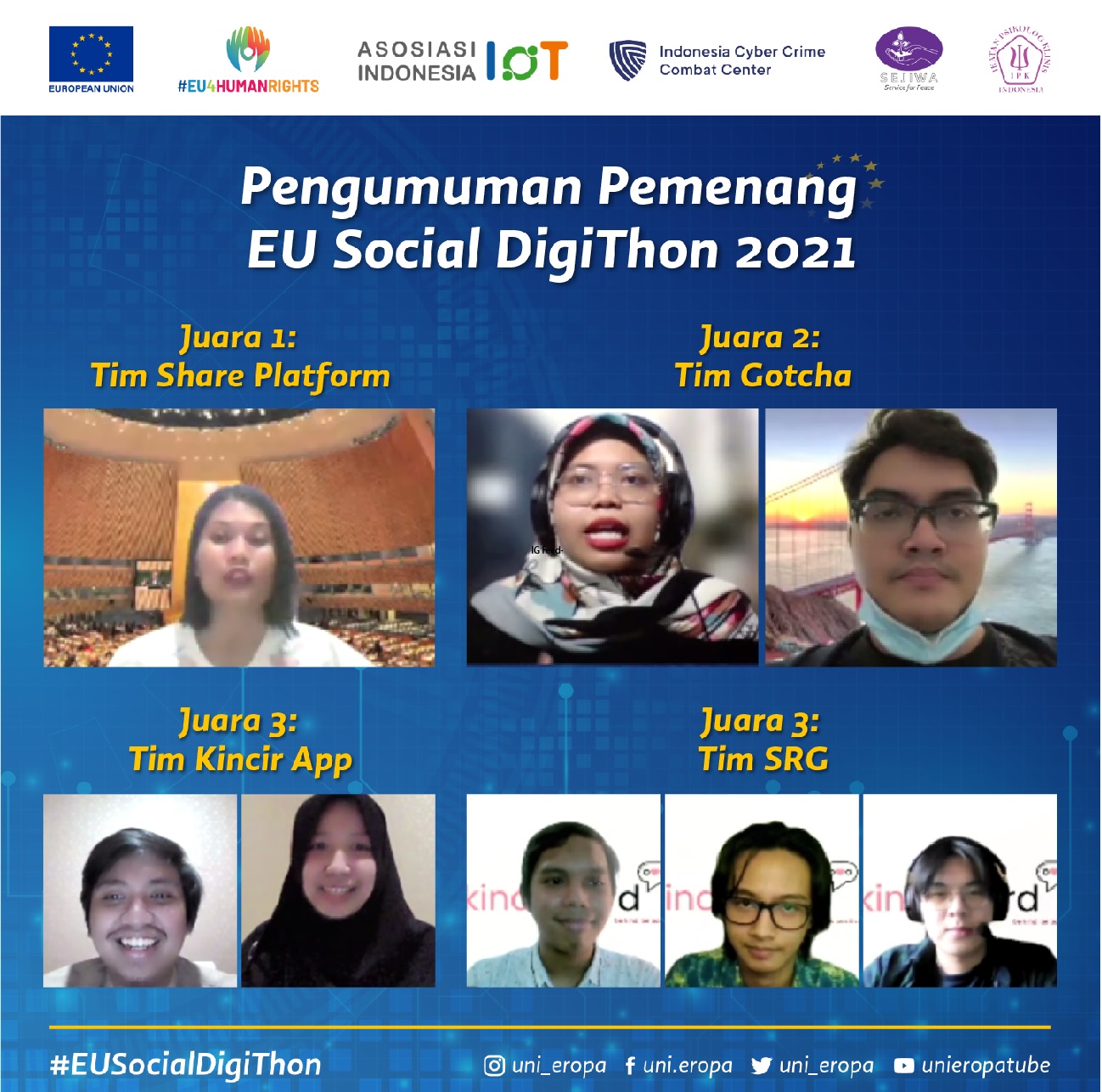 Pemenang EU Social DigiThon 2021.