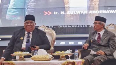 Ali Mazi dan Lukman Abunawas Kompak Hadir di Pelantikan Pj Bupati Koltim