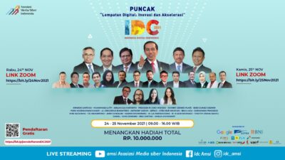 Wakili Presiden Jokowi, Menko Perekonomian akan Buka Puncak IDC AMSI 2021