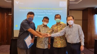 Jelang Ekspansi ke Pomalaa Sultra, PT Vale Teken LoI Untuk Sulteng