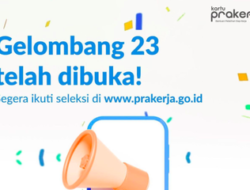 Pendaftaran Kartu Prakerja Gelombang 23 Resmi Dibuka, Daftar di www.prakerja.go.id
