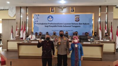 Penyidik Polda Sultra Dilatih Layanan Bahasa dan Hukum.
