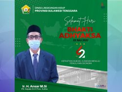 Dinas Lingkungan Hidup Provinsi Sulawesi Tenggara Mengucapkan Selamat Hari BAHKTI ADHYAKSA
