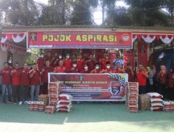 Kemenkumham Sultra Berbagi ke Pompes Desa Cialam Jaya