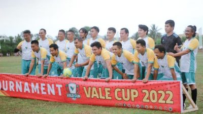 PT Vale Support Turnamen Bola Milenial di Kabupaten Morowali