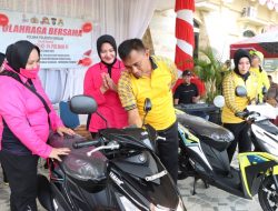 Polwan dan Bhayangkari Polresta Kendari Kompak Olahraga Bareng