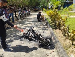 Motor Milik Mahasiswa Terbakar di Fakultas Teknik UHO, Polisi Masih Selidiki Pelakunya
