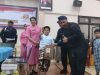 Dansat Brimob Sultra Kombes Adarma Sinaga memantau program sunatan massal gratis dalam rangka HUT ke-77 Brimob.