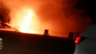 Isi BBM Untuk Dijual Ecer, Satu Unit Motor Thunder Hangus Terbakar di SPBU Tapak Kuda