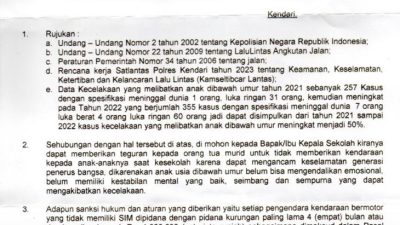 Kapolres Kendari Minta Kepsek Larang Siswanya Bawa Motor ke Sekolah: Picu Lakalantas!