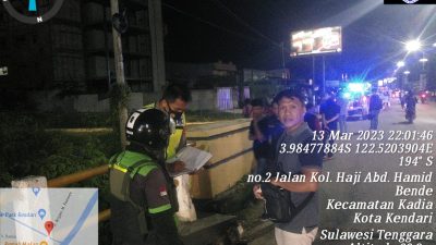 Pemuda di Kendari Dilarikan ke Rumah Sakit Gegara Tabrak Jembatan Beton