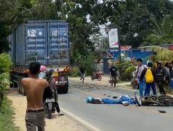 Dua Pelajar SMA Kesehatan Mandonga Tewas Terlindas Truk Kontainer