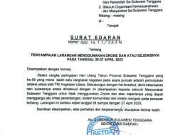 Warga Dilarang Terbangkan Drone Dua Hari Jelang HUT Sultra