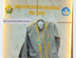 Siswa SMK 1 Konawe Desain dan Jahit Baju Gubernur Ali Mazi, Yusmin: Ini Action Program Merdeka Belajar!
