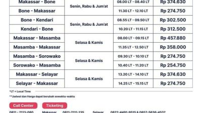 Terbang dari Kendari ke Bone Pakai Susi Air Hanya Tiga Ratus Ribuan Saja, Cek Jadwalnya di Sini!