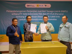PT Vale Blok Pomalaa Gaet Kerjasama PLN UP3 Kendari, Suplai Daya Listrik Selama Fase Konstruksi