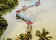 Mengintip Jernihnya Pantai Topa Wabula dari Jembatan Langkobici