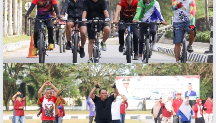 Andap Budhi Gowes Bareng Kepala OPD se-Sultra: Start di Claro Hotel, Finish di Kantor Gubernur