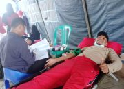 PMI Sultra Aksi Donor Darah di Event Jalan Santai DPD LAT Kendari