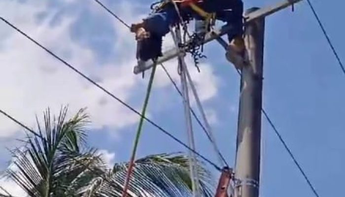 Seorang Petugas PLN Tersengat Arus Listrik di Kompleks Puri Mutiara Poasia, Badan Korban Melepuh