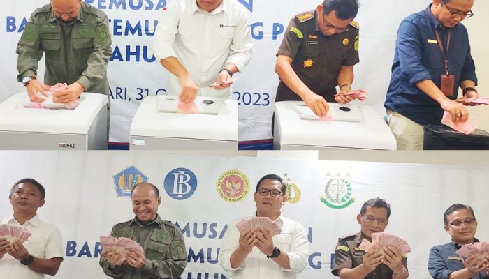 BI dan Binda Sultra Musnahkan 1.293 Lembar Uang Palsu, Terbanyak Pecahan Rp100 Ribu