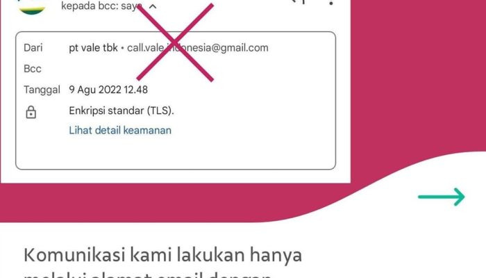 Waspada Aksi Penipuan, PT Vale Indonesia Pomalaa Pertegas Rekruitmen Karyawan Gratis!