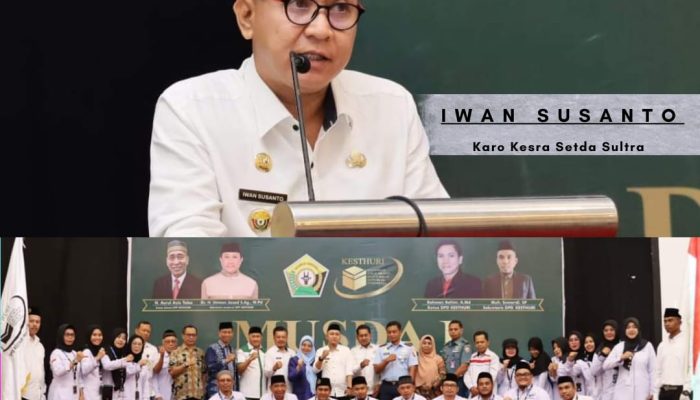 Hadiri Pengukuhan ‘KESHTURI’, Karo Kesra: Tingkatkan Layanan, Rangkul Semua Biro Umrah Haji di Sultra!