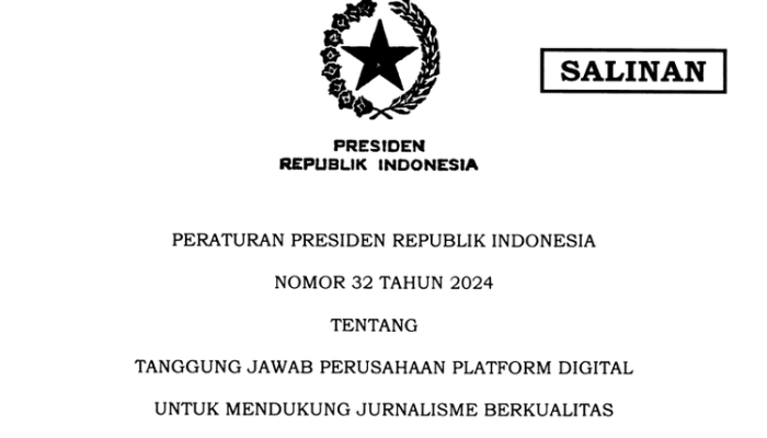 Presiden Jokowi Terbitkan Perpres Publisher Rights untuk Jurnalisme Berkualitas