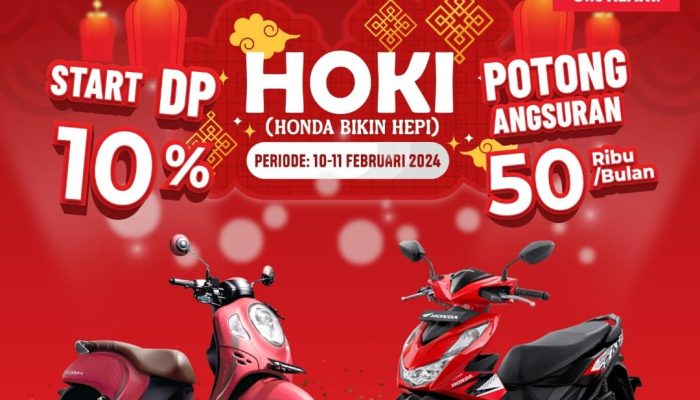 Imlek Bareng Honda Asmo Sulsel Tebar Promo HOKI, Dapat Bonus Potongan Angsuran!