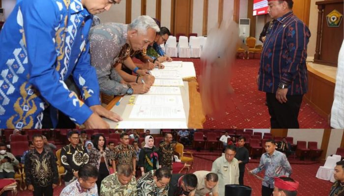Tanda Tangani Perjanjian Kinerja, Ini Pesan Andap ke 58 Pimti Pemprov Sultra