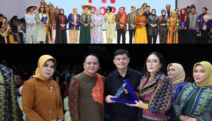 Pj Gubernur Andap Bangga Pesona Tenun Sultra Melenggang di Indonesia Fashion Week