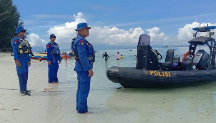 Operasi Ketupat Polairud Polda Sultra Sasar Tempat Wisata Pulau Bokori dan Pantai Toronipa