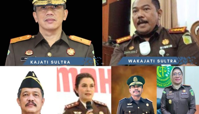 Kajati, Wakajati Sultra dan Empat Kapala Kejari Berganti, Berikut Daftarnya!