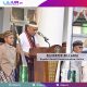 Potret Kepala Kanwil Kemenkumham Sultra Silvester Sili Laba memakai baju adat khas Adonara saat memimpin upacara Hari Lahir Pancasila di Kantor Kanwil Kemenkumham Sultra, Sabtu (1/6/2024).