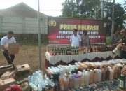 Dua Ton Miras Hasil Operasi Pekat Anoa Selama Dua Bulan Dimusnahkan Polresta Kendari