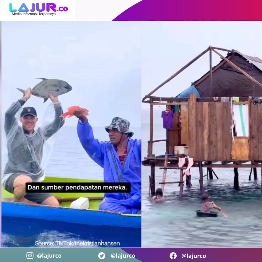 Kristian Hansen ikut menangkap ikan bersama nelayan Suku Bajo selama berwisata di Wakatobi 