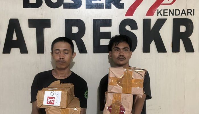 Dua Kawanan Pencuri Rokok di Toko Milik Balon Wali Kota Kendari Dibekuk Polisi