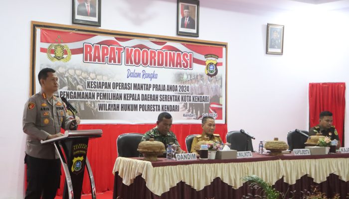 Jelang Pilkada Serentak, Polresta Kendari Siap Gelar Operasi Mantap Praja Anoa Mulai 24 Agustus 2024
